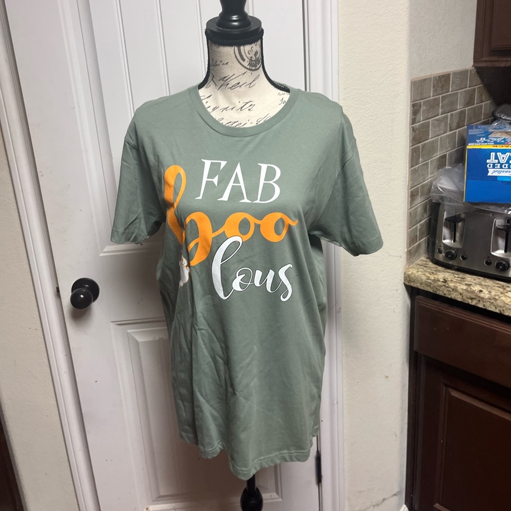 Olive Green “Fab-Boo-Lous” Boutique T-shirt